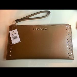 Authentic Michael Kors Leather Wristlet